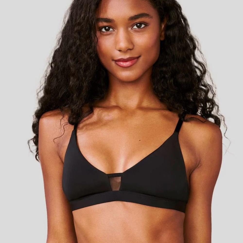 Pepper Limitless Wire Free Scoop Bra - Small - Black